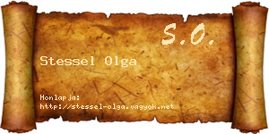 Stessel Olga névjegykártya